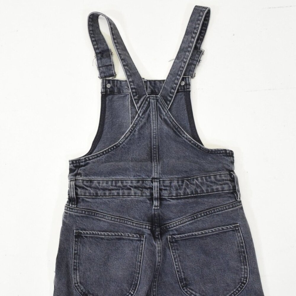 Free People Washed Black Stretch Denim Ankle Length Overalls - Picture 10 of 11